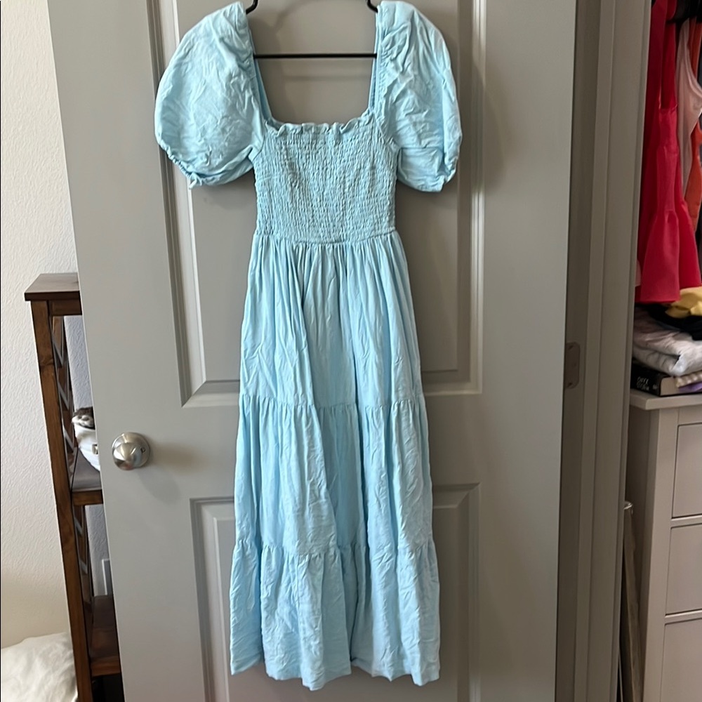 Abercrombie & Fitch Sky Blue Long Sleeve Dress